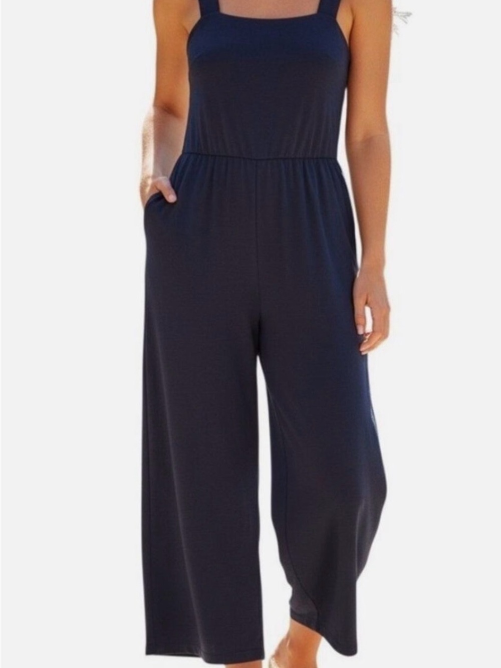 Loft women’s XS Navy Wide-Leg Jumpsuit
